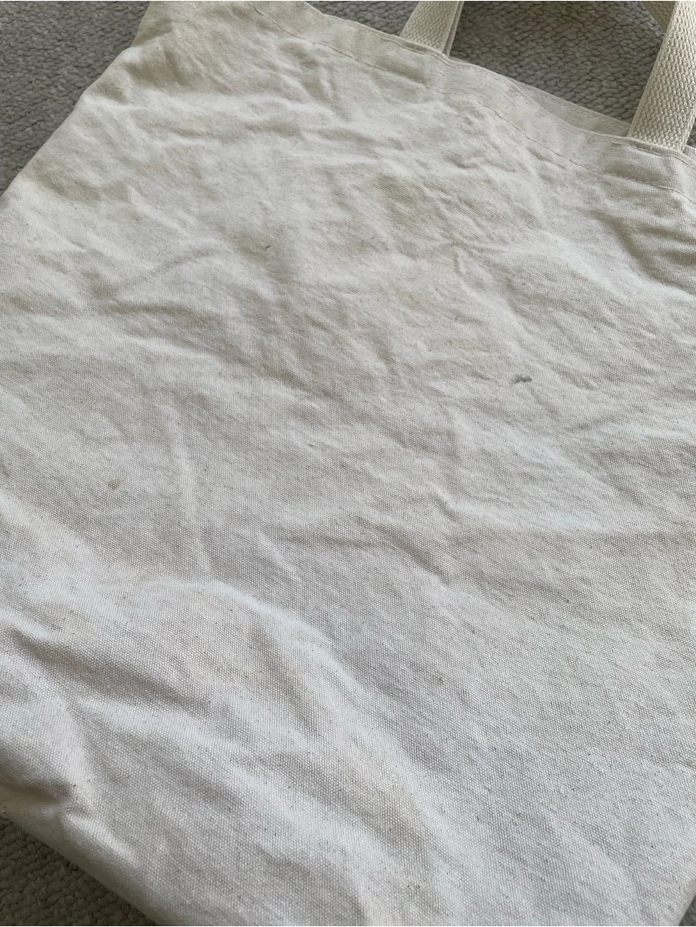 Vintage 80s Le Bag Cream Canvas Tote Bag, Cotton Canvas